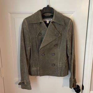 EXPRESS Taupe Leather Jacket Size 6